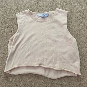 brown cropped muscle tank